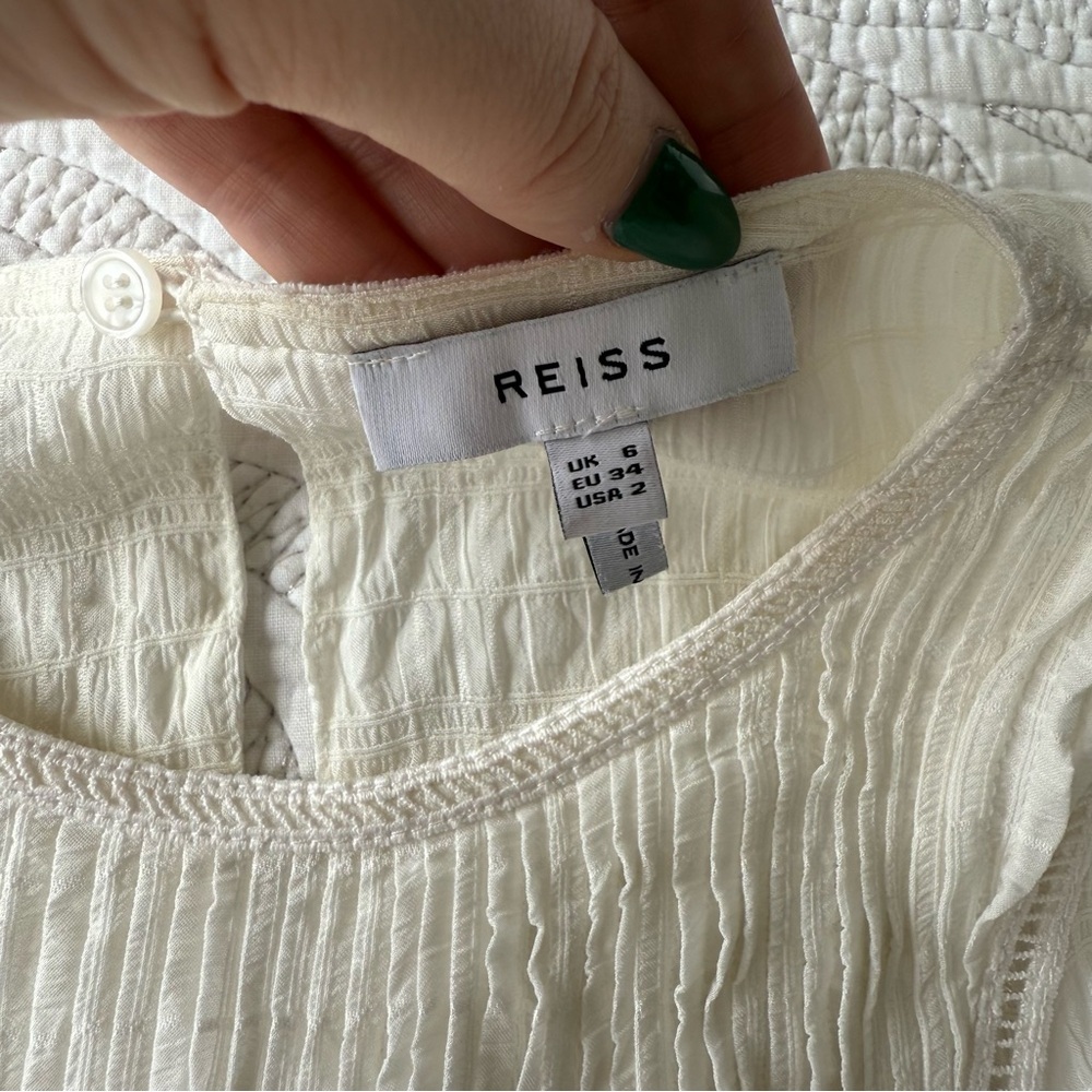 Reiss - Marcia Ladder Interest Blouse - White View 6